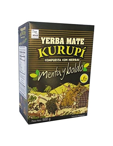 Kurupi Yerba Mate Compuesta Menta y Boldo 500 gm x 12