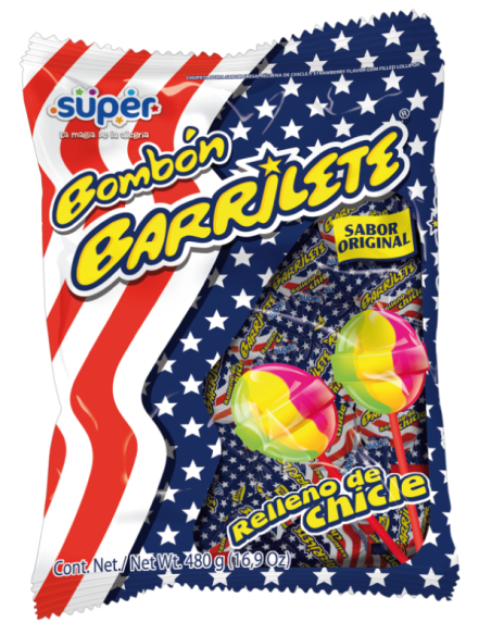 Super Barrilete Bon Bon Bum 24 unid. 504 gm x 15