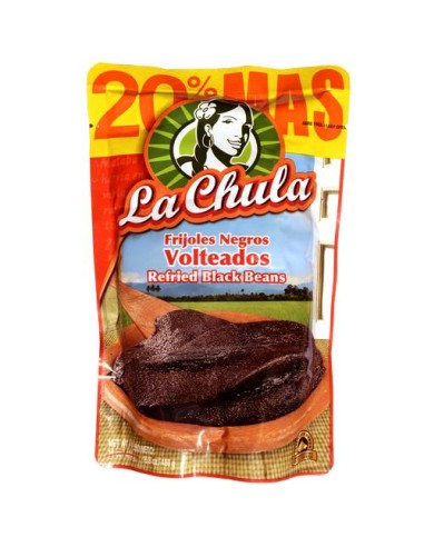 La Chula Frijoles Negros Volteados  227 gm x 48
