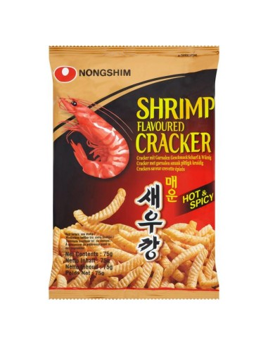 Nongshim Shrimp Crackers Hot & Spicy 75 gm x 30