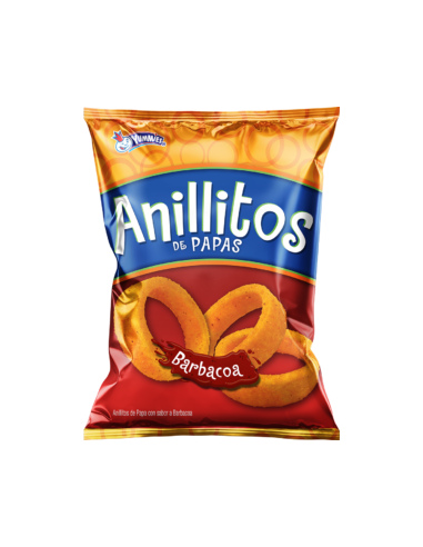 Yummies Anillitos Potato Ring Chips BBQ. 150 gm x 24