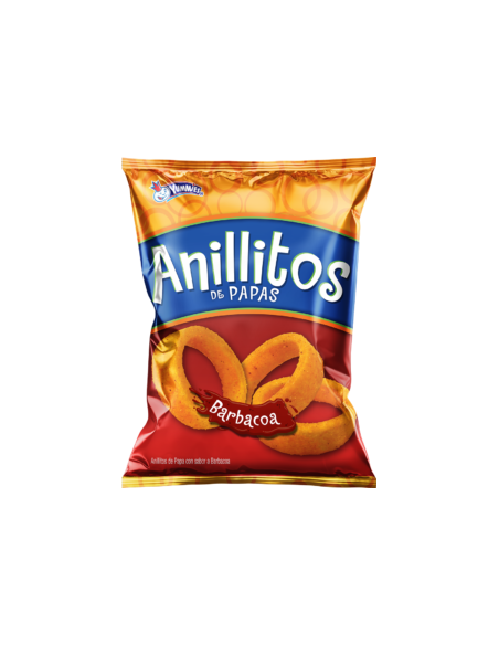 Yummies Anillitos Potato Ring Chips BBQ. 150 gm x 24