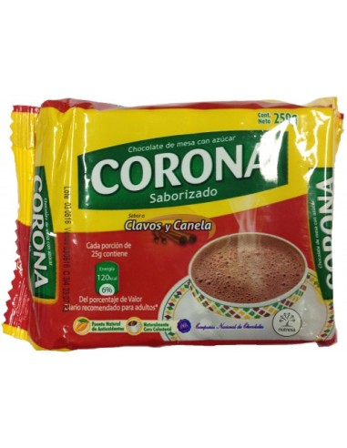 Corona Chocolate Con Clavos y Azúcar 250 gm