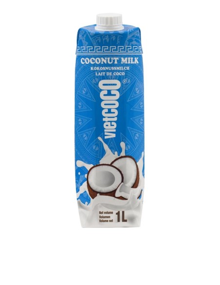 Vietcoco Leche de Coco para cocinar 1 Ltr x 12