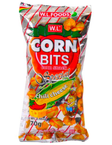W.L. Corn Bits Chilli Cheese 70 gm x 100