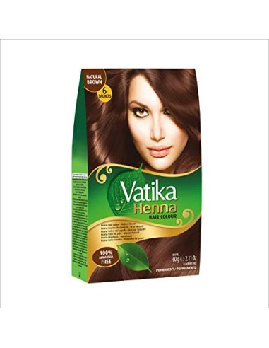 Vatika Henna Natural Brown Hair Colour 60 gm x 24