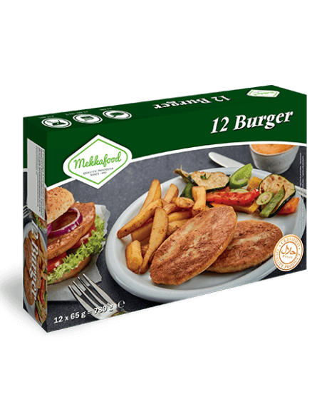 Mekkafood Beef Burgers 450 gm x 12