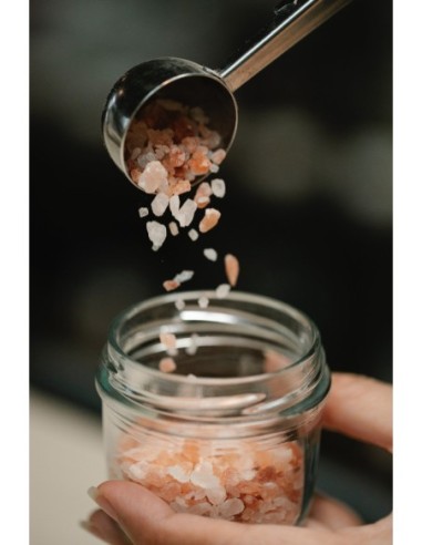 Sal del Himalaya 500grs + Toallas Spa blancas